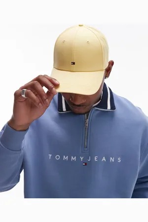 Tommy Hilfiger Gorra amarillo limón con logo de bandera de