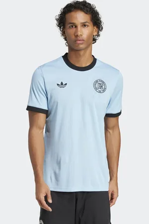 adidas Camiseta azul claro y negra de la selección de Alemania Anniversary de