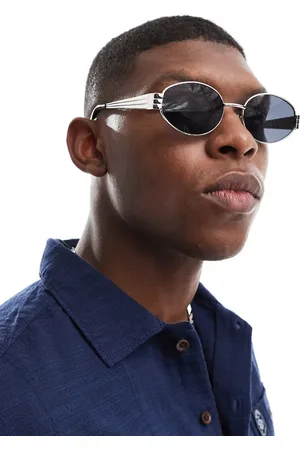 JACK & JONES Gafas de sol plateadas ovaladas de