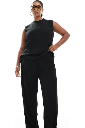 VERO MODA Pantalones negros plisados de (parte de un conjunto)