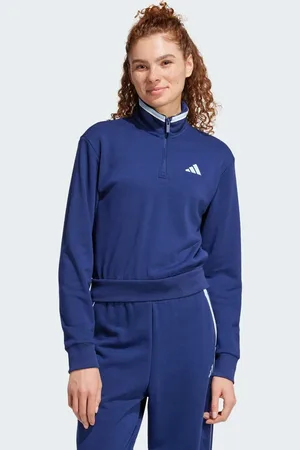 adidas Chaqueta de chándal corta básica con cremallera corta de felpa de rizo Essentials Color Pop de