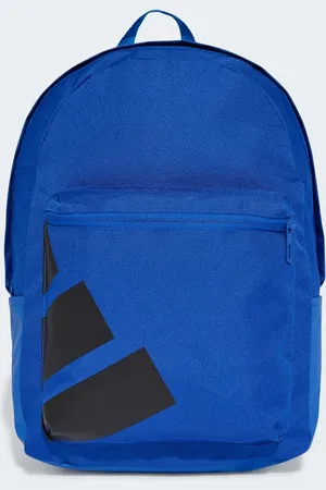 adidas Mochila azul real y negra clásica con detalle de rayas Classic Back-To-School Badge Of Sport de