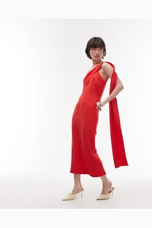 MANGO Vestido drapeado y asimétrico de