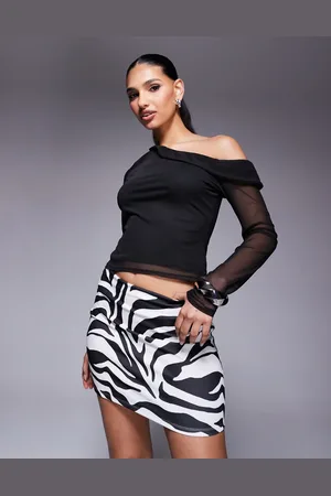 ASOS Minifalda muy corta de talle bajo con de -Multicolor