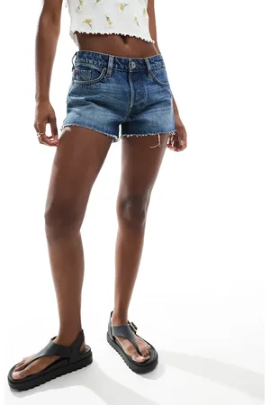 Monki Pantalones muy cortos vaqueros con lavado Bite de