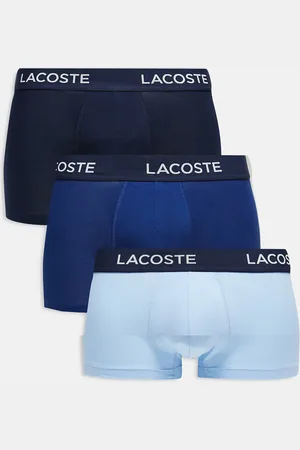 Lacoste Pack de 3 calzoncillos de tonos azules de