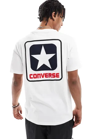 Converse Camiseta blanca con estampado en la parte trasera de