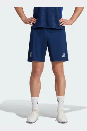adidas Pantalones cortos azul añil nocturno con diseño de la segunda equipación del Manchester United 24/25 de
