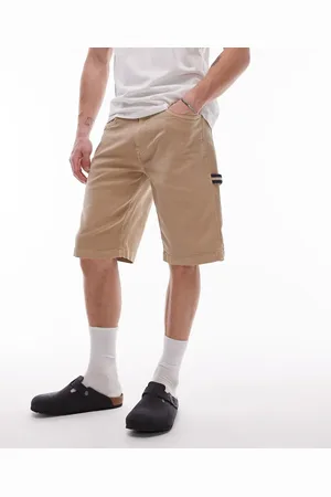 Tommy Hilfiger Pantalones cortos beis de estilo carpintero de lona de -Neutro