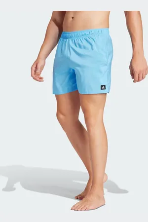 adidas Shorts de baño azules y negros de largo clásico Solid CLX de