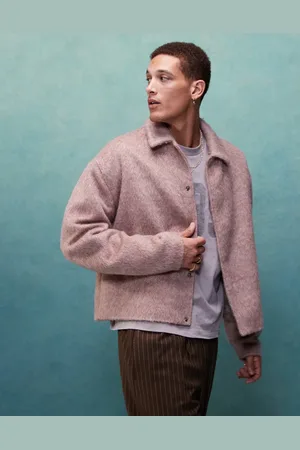 ASOS Chaqueta Harrington de tejido efecto lana de