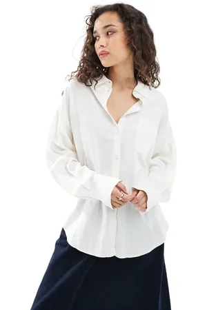JJXX Camisa blanca de mezcla de lino de -Blanco