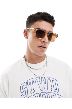 JACK & JONES Gafas de sol con montura cuadrada en marrón de