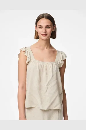 Pieces® Top blanco abedul sin mangas de -Neutro