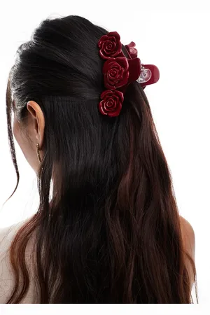 ASOS Pinza para el cabello con detalle de rosa de -Rojo