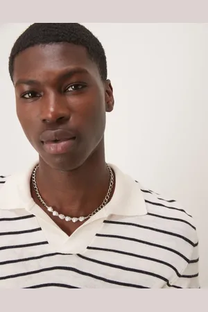 ASOS Polo a rayas de corte cuadrado holgado de