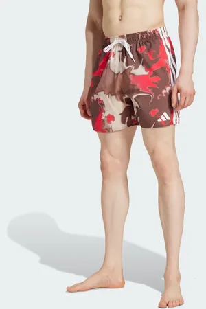 adidas Shorts de baño de 5" rojo con estampado tie dye de