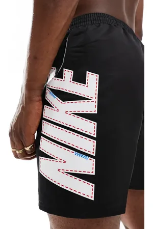 Nike Shorts de baño de 7" negros con logo grande Volley Big Block de Nike