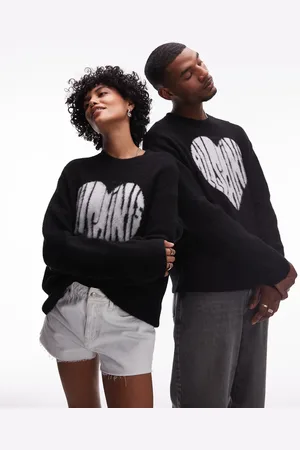 AllSaints Jersey unisex con logo en forma de corazón de punto Bubble de
