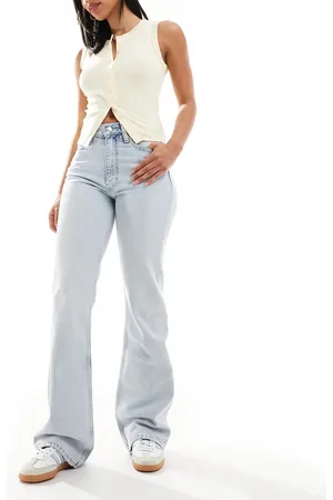 Calvin Klein Vaqueros de corte bootcut acampanado con lavado claro de -Azul