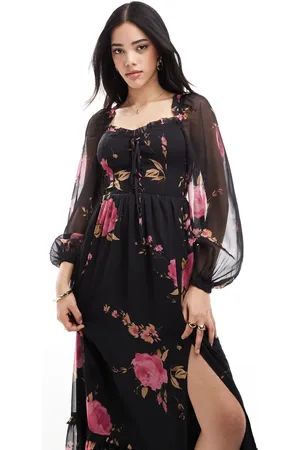 Miss Selfridge Vestido largo con y detalle estilo corsé de -Multicolor