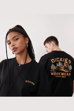 Dickies Camiseta negra con estampado gráfico trasero de pantera exclusiva en ASOS de