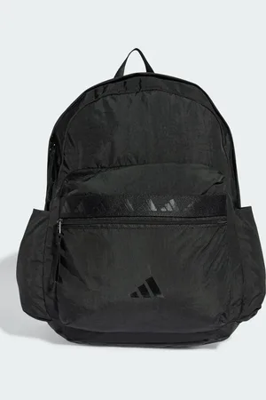 adidas Mochila negra con logo de 3 bandas de -Negro