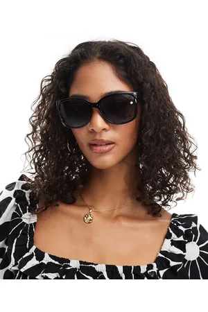 New Look Gafas de sol negras redondas extragrandes de