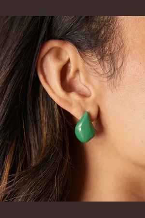 ASOS Pendientes de botón verdes con diseño efecto fundido de