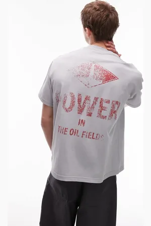 Caterpillar Camiseta con estampado trasero "Power" de WWR-Blanco