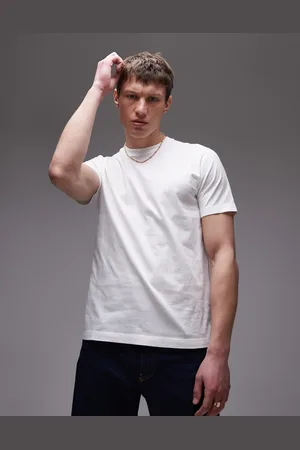 Topman Camiseta blanca de corte estándar de