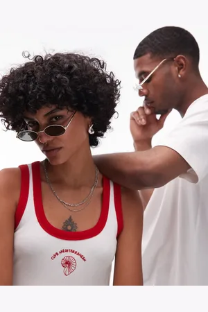Le Specs Gafas de sol doradas con montura ovalada estrecha Love Train de