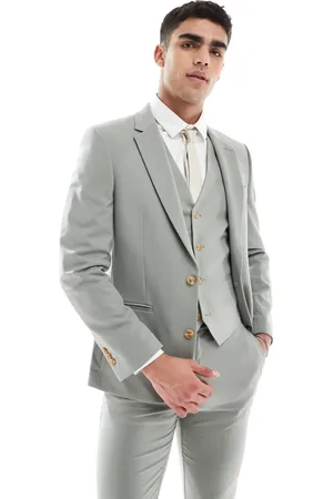ASOS Chaqueta de traje verde claro entallada de