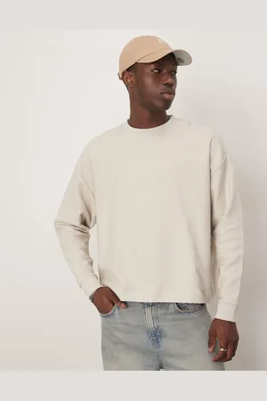 ASOS Top color crema de manga larga de corte cuadrado extragrande de tejido grueso texturizado premium de -Neutro