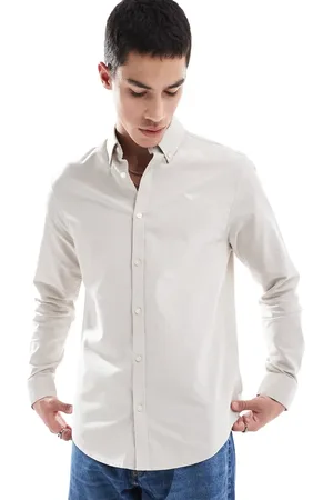 Threadbare Camisa Oxford color de manga larga de -Neutro