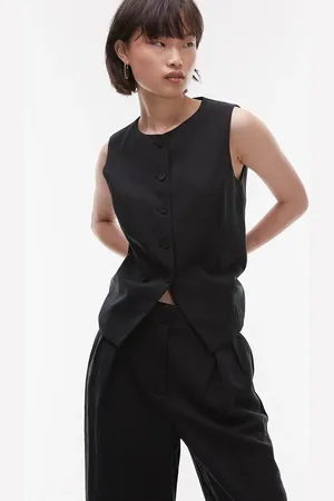 MANGO Chaleco de traje con cuello redondo de (parte de un conjunto)