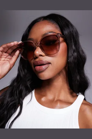Quay Australia Gafas de sol rosas con montura redondeada Rent Free de Quay