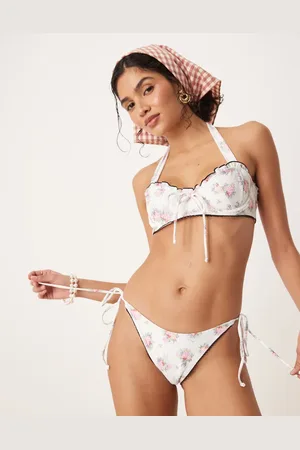 For Love & Lemons Braguitas de bikini blancas con estampado floral Cordelia de (parte de un conjunto)