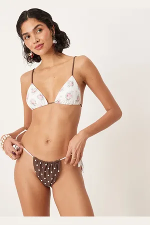 For Love & Lemons Top de bikini con estampado de lunares Bay de (parte de un conjunto)