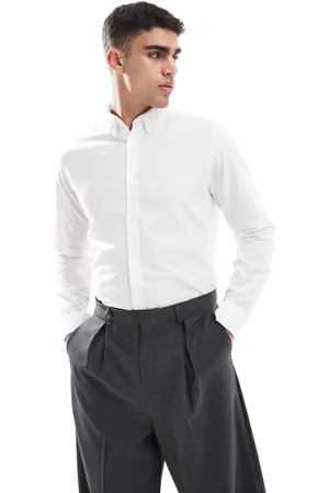 JJ Camisa blanca de manga larga de