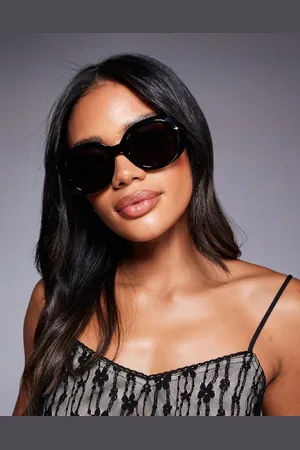 Quay Australia Gafas de sol negras redondas extragrandes Impromptu de Quay