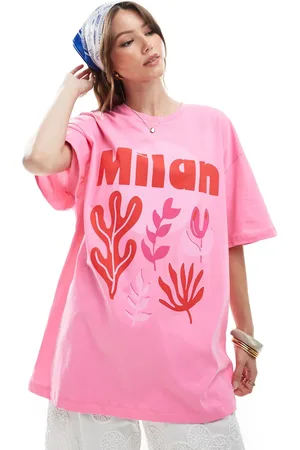 ONLY Camiseta extragrande con estampado gráfico "Milan" de