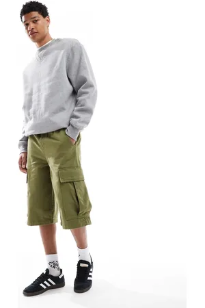 ASOS Pantalones cortos caquis cargo de corte alargado de -Verde