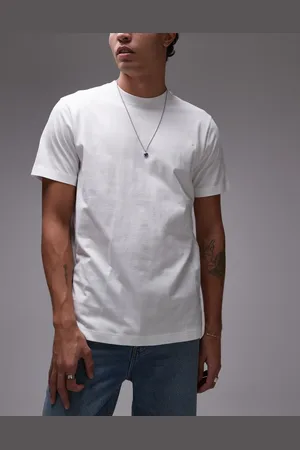 Topman Pack de 3 camisetas blancas de corte estándar de