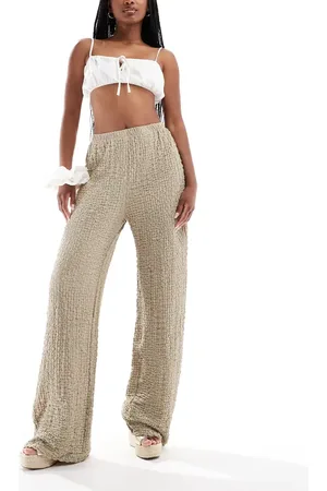 ONLY Pantalones de pernera ancha de tejido texturizado de -Neutro