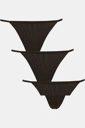 Weekday Pack de 3 tangas de canalé de