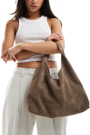 & OTHER STORIES Bolso tote pequeño de cuero efecto ante de -Beis neutro