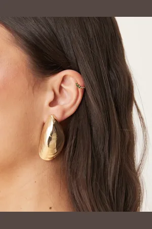 ASOS Pendientes dorados con diseño de concha de mejillón de