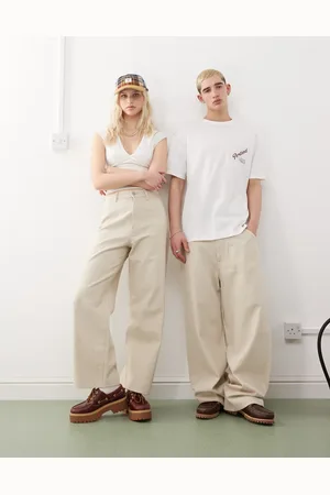 Weekday Pantalones unisex de mezcla de lino Astro de -Neutro