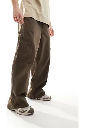 ASOS Pantalones marrones cargo de corte muy holgado de